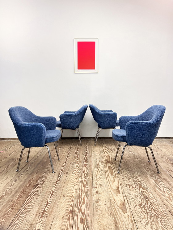 Image 1 of Ensemble de 4 chaises de direction par Eero Saarinen, Knoll International, Allemagne