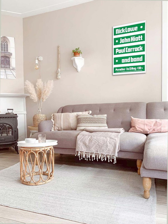 Image 1 of Vintage Paradiso poster - Nick Lowe – John Hiatt – Paul Carrack from 1983