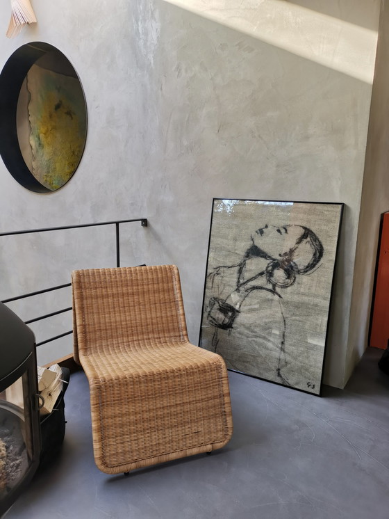 Image 1 of Vintage Wicker lounge chair design