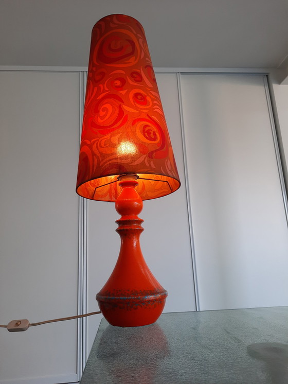 Image 1 of Lampe vintage en céramique avec cachet allemand