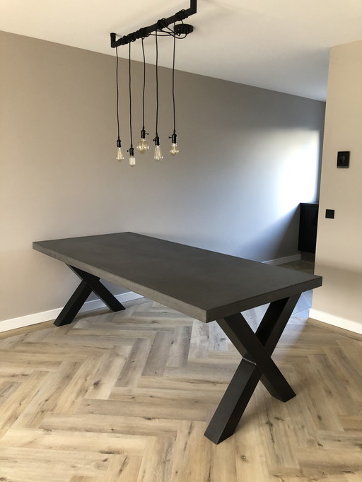 Lok Living rectangle concrete look table