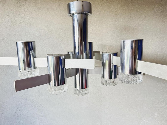 Image 1 of Lampe suspendue géométrique vintage