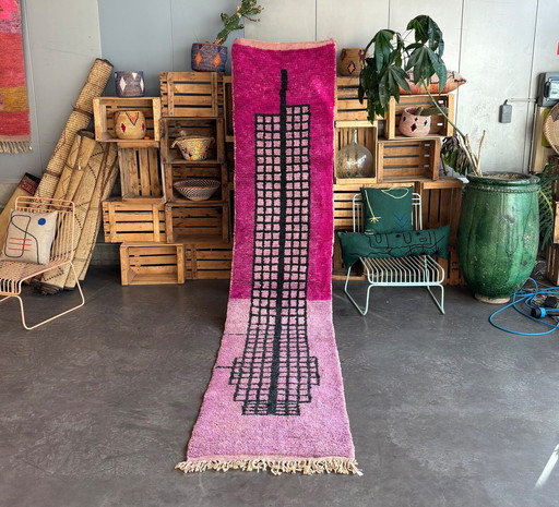 Berber Moroccan Purple Runner Rug