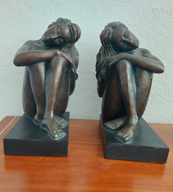 Image 1 of 2x Art Deco bookend