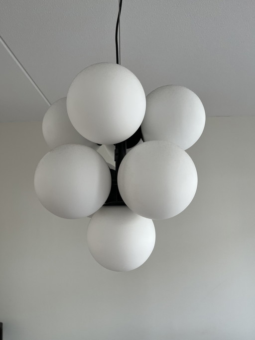 Modern Bollen hanging lamp with black frame