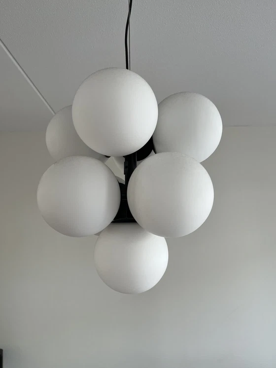 Image 1 of Modern Bollen hanging lamp with black frame