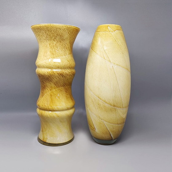 Image 1 of Vintage Pair of Vases in Murano Glass by Enrico Coveri. Made in Italy