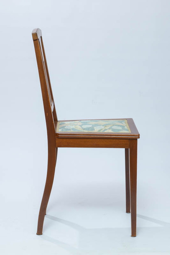 Image 1 of Jugendstihl secretaire +2x Chaise vintage