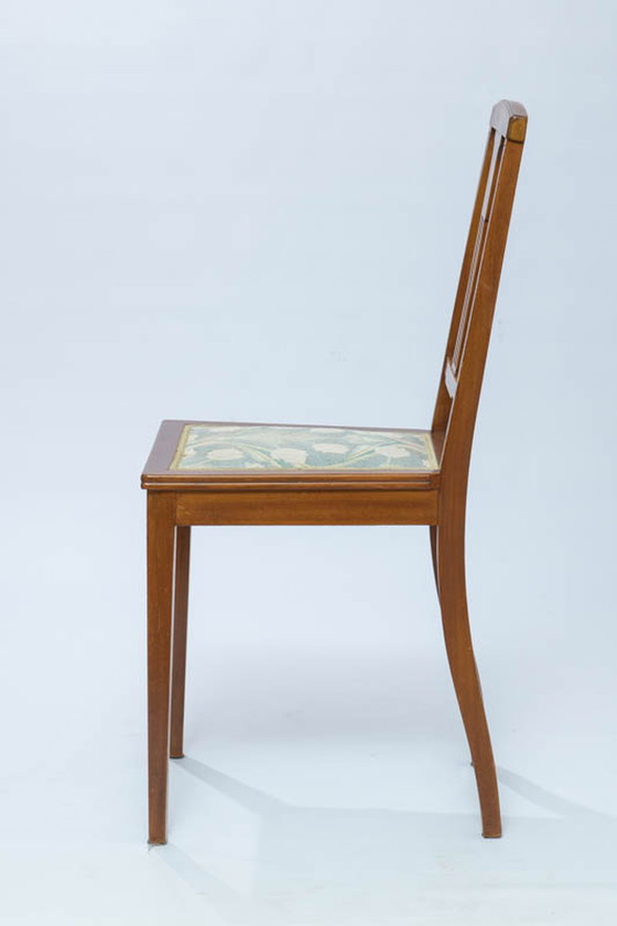 Image 1 of Jugendstihl secretaire +2x Chaise vintage