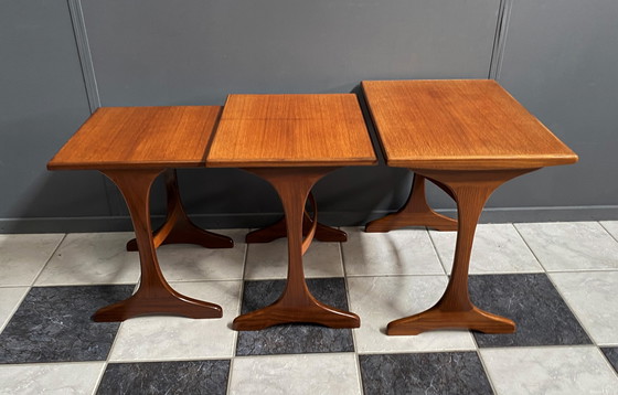 Image 1 of G-Plan Teak Nesting set 1960s from the Fresco Series by Victor Wilkins