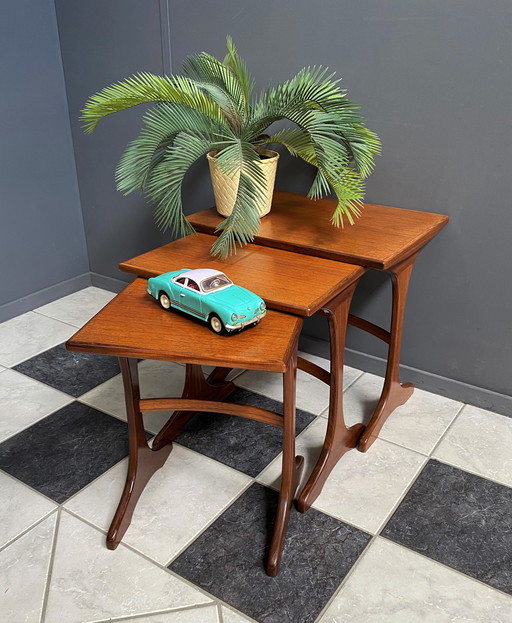 G-Plan Teak Nesting set 1960s from the Fresco Series by Victor Wilkins