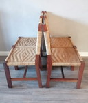 Brutalist, Mid-Century Wickery braided dining chairs