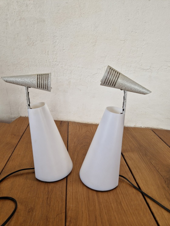 Image 1 of 2x Nemo Cassina Iota table lamp by Hikaru Mori