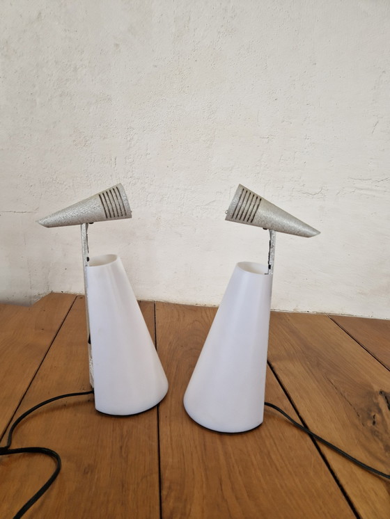 Image 1 of 2x Nemo Cassina Iota table lamp by Hikaru Mori