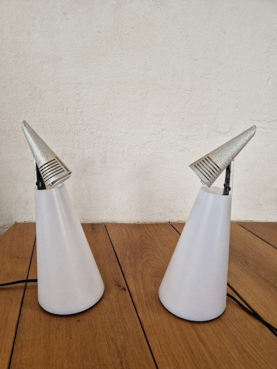 Image 1 of 2x Nemo Cassina Iota table lamp by Hikaru Mori