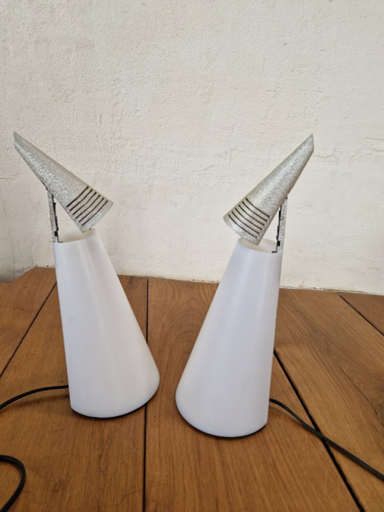 Image 1 of 2x Nemo Cassina Iota table lamp by Hikaru Mori