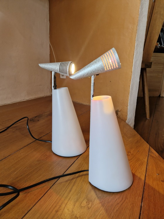 Image 1 of 2x Nemo Cassina Iota table lamp by Hikaru Mori