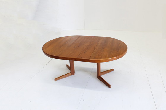 Image 1 of Table de salle à manger ronde extensible vintage danoise