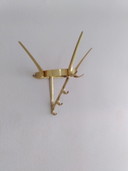 Vintage coat rack / hanging coat rack gold