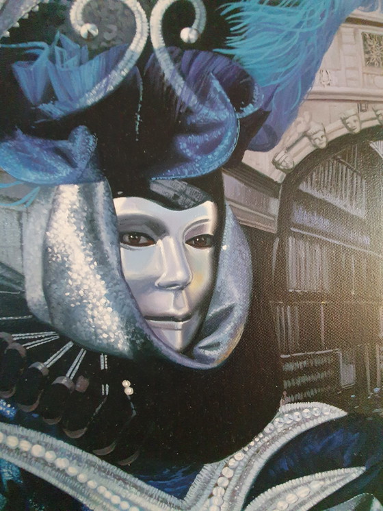 Image 1 of Leo Hortensius Carnaval in Venetië schilderij