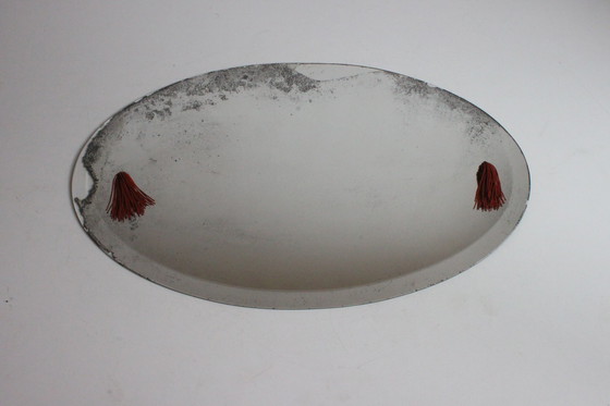 Image 1 of Miroir vintage des années folles avec des fils de soie