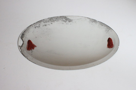 Image 1 of Miroir vintage des années folles avec des fils de soie