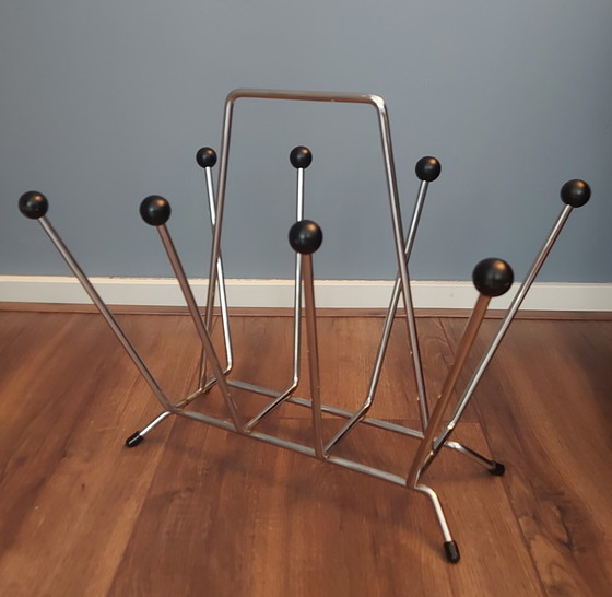 Image 1 of Mid-Century Space Age magazine rack