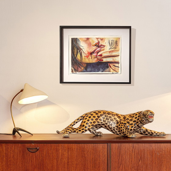 Image 1 of Beautiful watercolor in frame.