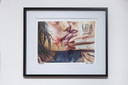 Prachtige aquarel in lijst.