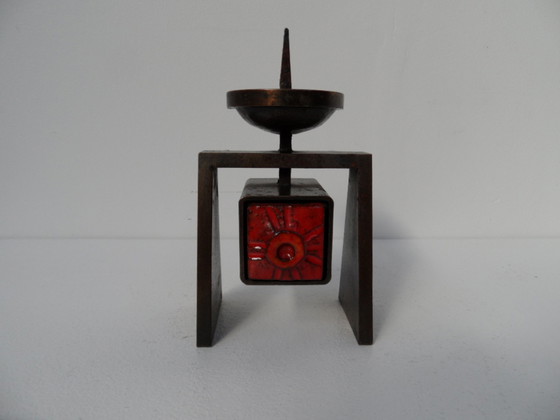 Image 1 of Vintage bronze candlestick 1960's