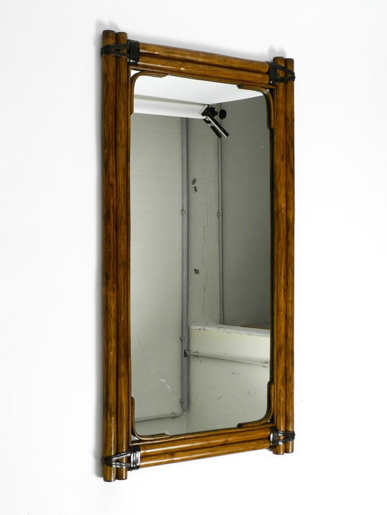 Image 1 of Mid Century Modern bamboo wall mirror