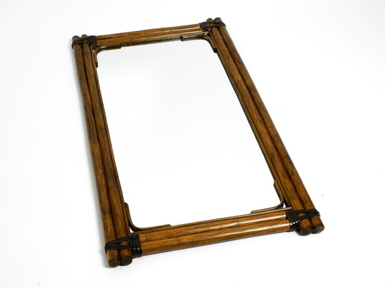 Image 1 of Mid Century Modern bamboo wall mirror