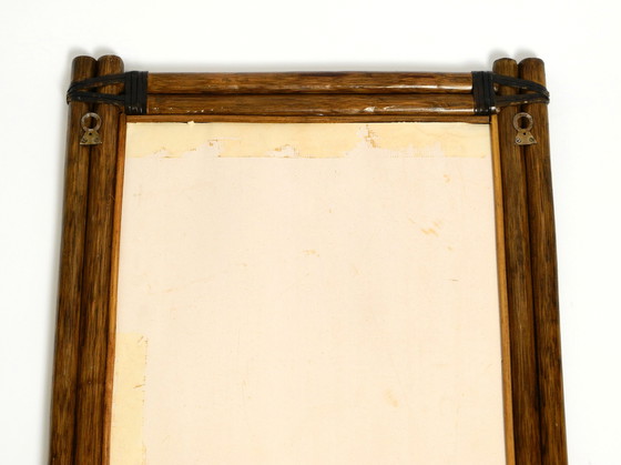 Image 1 of Mid Century Modern bamboo wall mirror