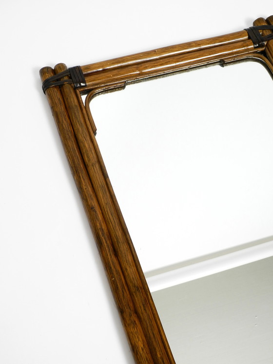 Image 1 of Mid Century Modern bamboo wall mirror