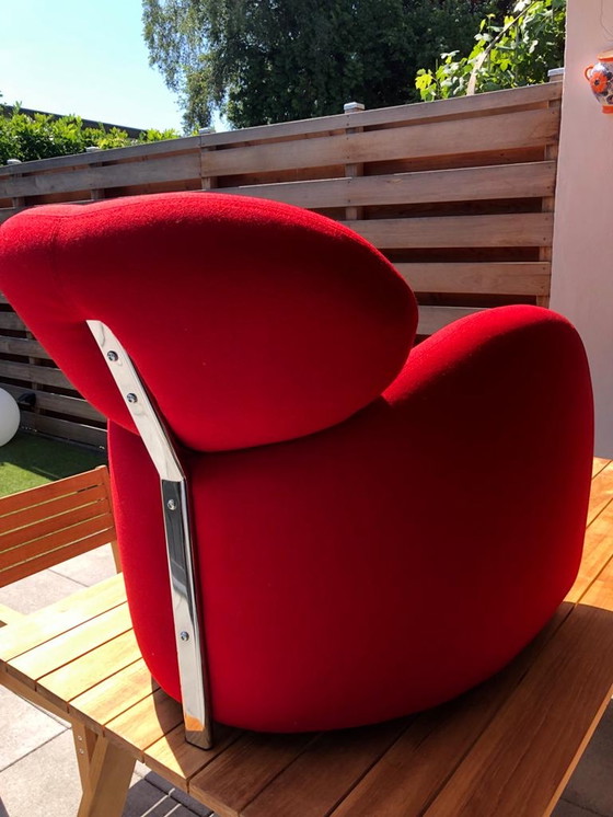 Image 1 of Set of 2 red design armchairs