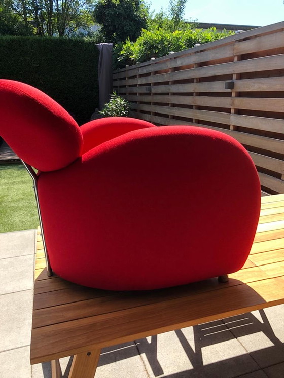 Image 1 of Set of 2 red design armchairs