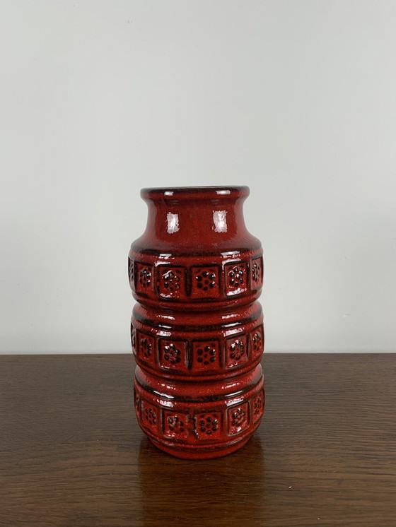 Image 1 of Vase vintage West Germany 60s red