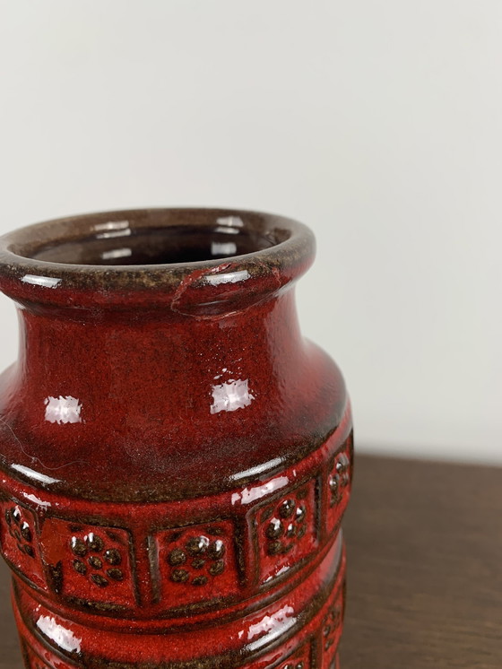 Image 1 of Vase vintage West Germany 60s red