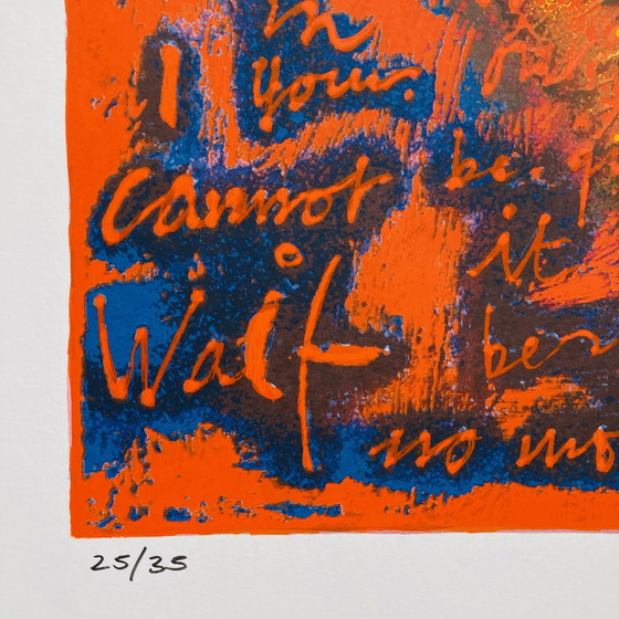 Image 1 of Ruud de Wild - screen print with raised letters - signed, 25/35