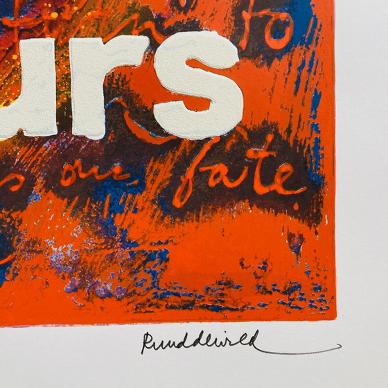 Image 1 of Ruud de Wild - screen print with raised letters - signed, 25/35