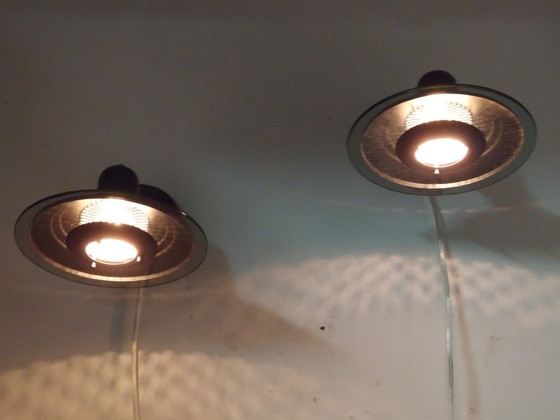 Image 1 of 2x Steinhauer Space Age wall lamp UFO