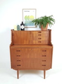 Vintage Danish secretaire | chest of drawers | desk teak