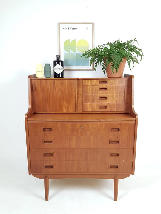 Vintage Danish secretary | chest of drawers | teak desk