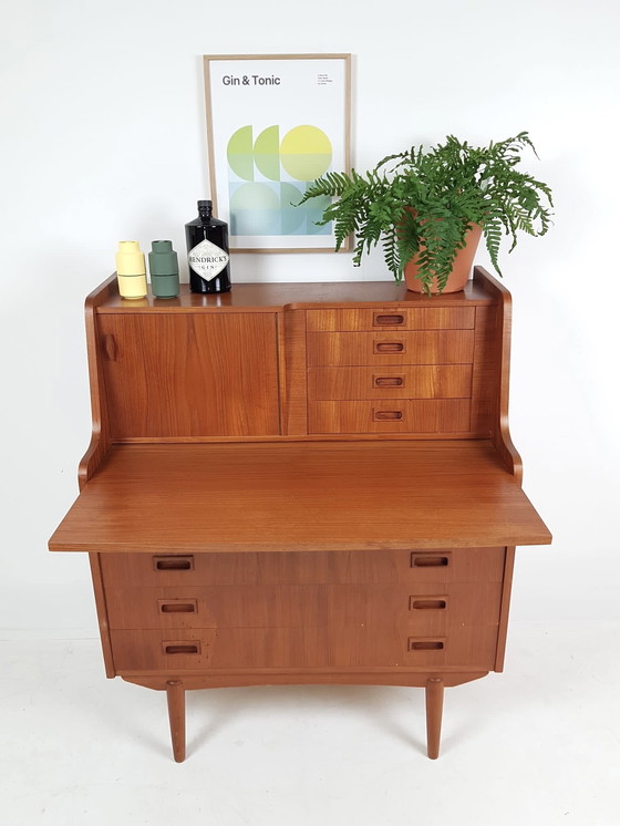 Image 1 of Segretaria danese vintage | cassettiera | scrivania in teak