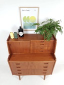 Vintage Danish secretaire | chest of drawers | desk teak
