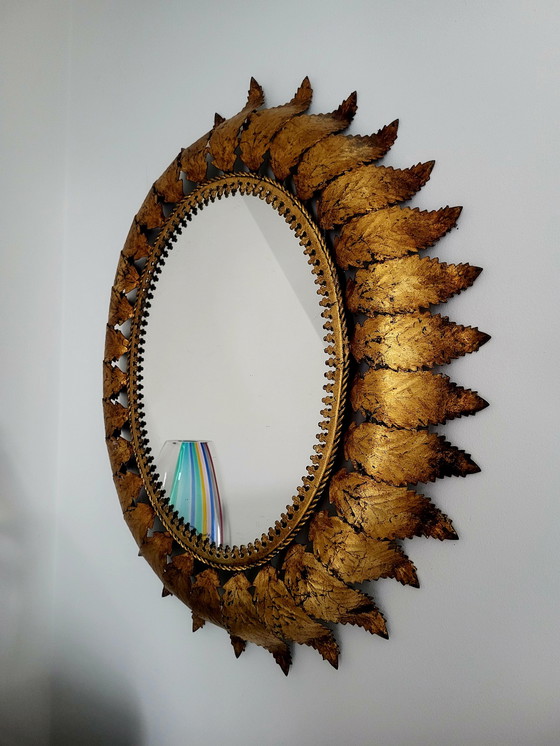 Image 1 of Specchio ovale da sole vintage spagnolo, Spagna, anni '60
