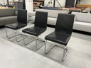 3 Rolf Benz 620 dining room chair black leather