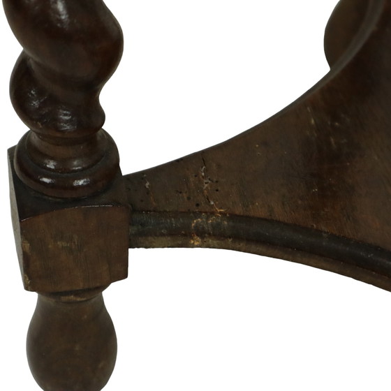 Image 1 of Round Copper Smoker's Table