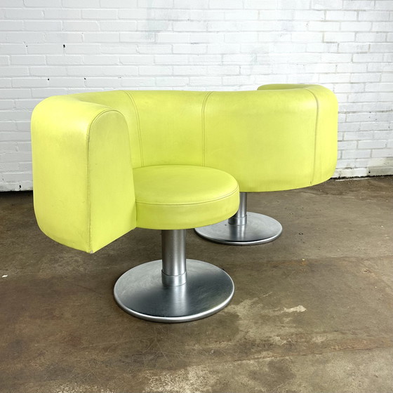 Image 1 of Double yellow space age sofa / chair