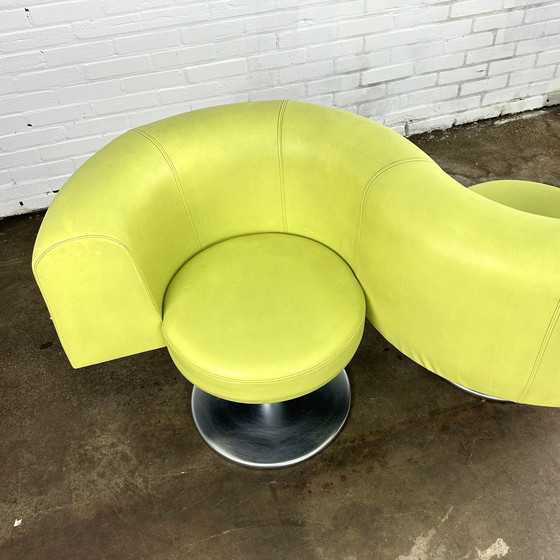 Image 1 of Double banc / chaise jaune de l'âge de l'espace